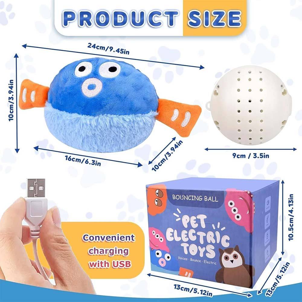 Dog Toys Plush Toy for Puppy Soft Pet Squeaky Ball Stuffed with Fluffy Toys