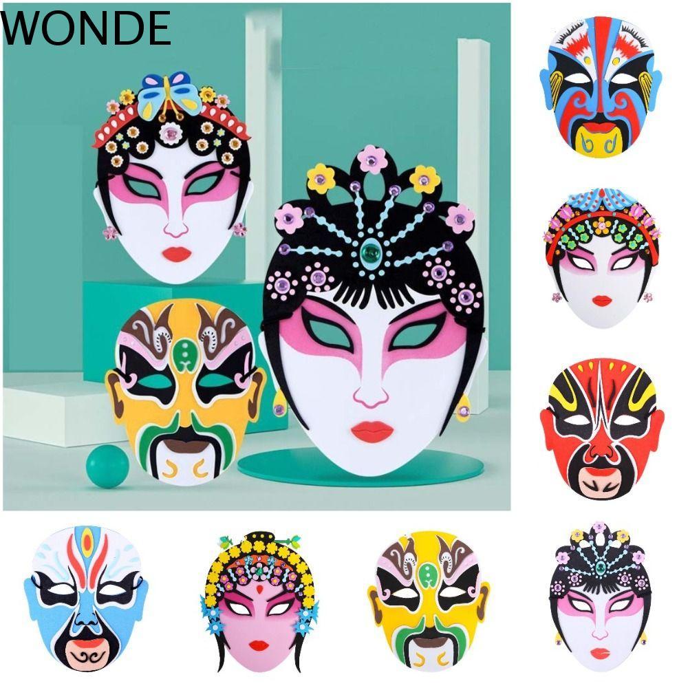 WONDE EVA Opera Mask, Gói vật liệu tự làm Mặt nạ phong cách Opera, Nhãn dán thủ công sáng tạo Phong 