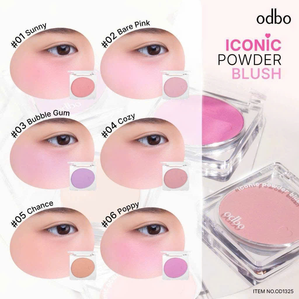 [ODBO] Phấn má hồng ODBO mịn lì chuẩn màu Odbo Iconic Powder Blush Sonbeauty