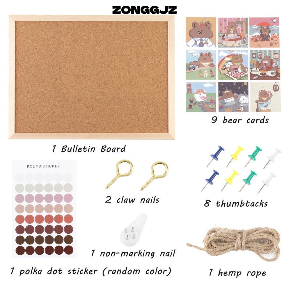 Zonggjz Vision Board Treo Tường Gỗ Trang Trí Corkboard