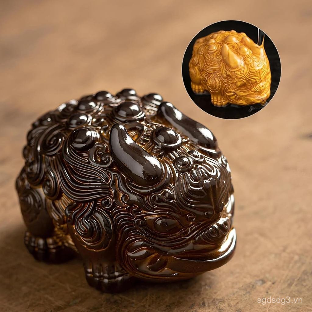 ICHAG Tea Pet Pixiu Figurine, Teapet Trung Quốc đổi màu để trang trí bàn làm việc, Phụ kiện trang tr