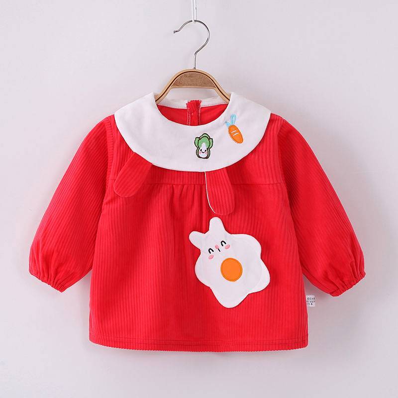 Baby Gown Kids Water and Dirt Resistant Bib Long Sleeve Apron Eating Clothes Bib QhB1