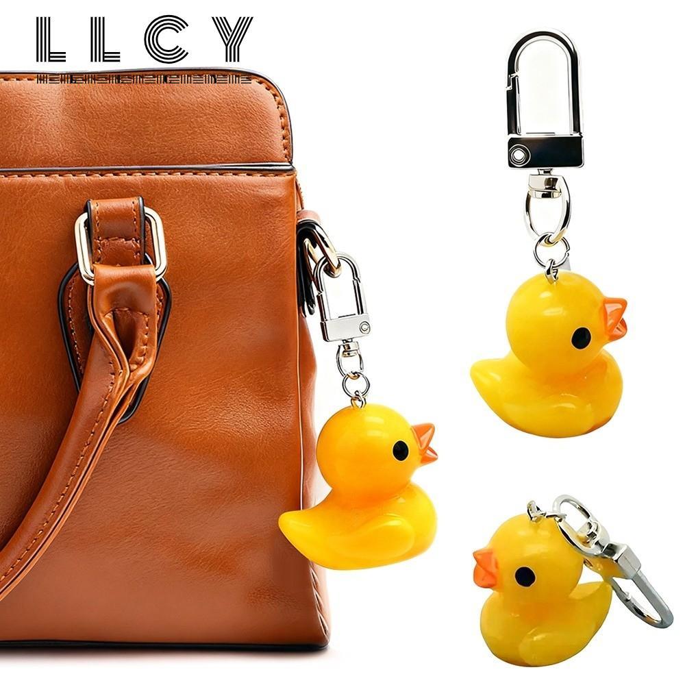 LLCY 5 Móc Chìa Khóa Mini, Búp Bê Mini Vịt Vịt Vịt Móc Khóa Mặt Dây Chuyền, Túi Sáng Tạo Phụ Kiện Vị