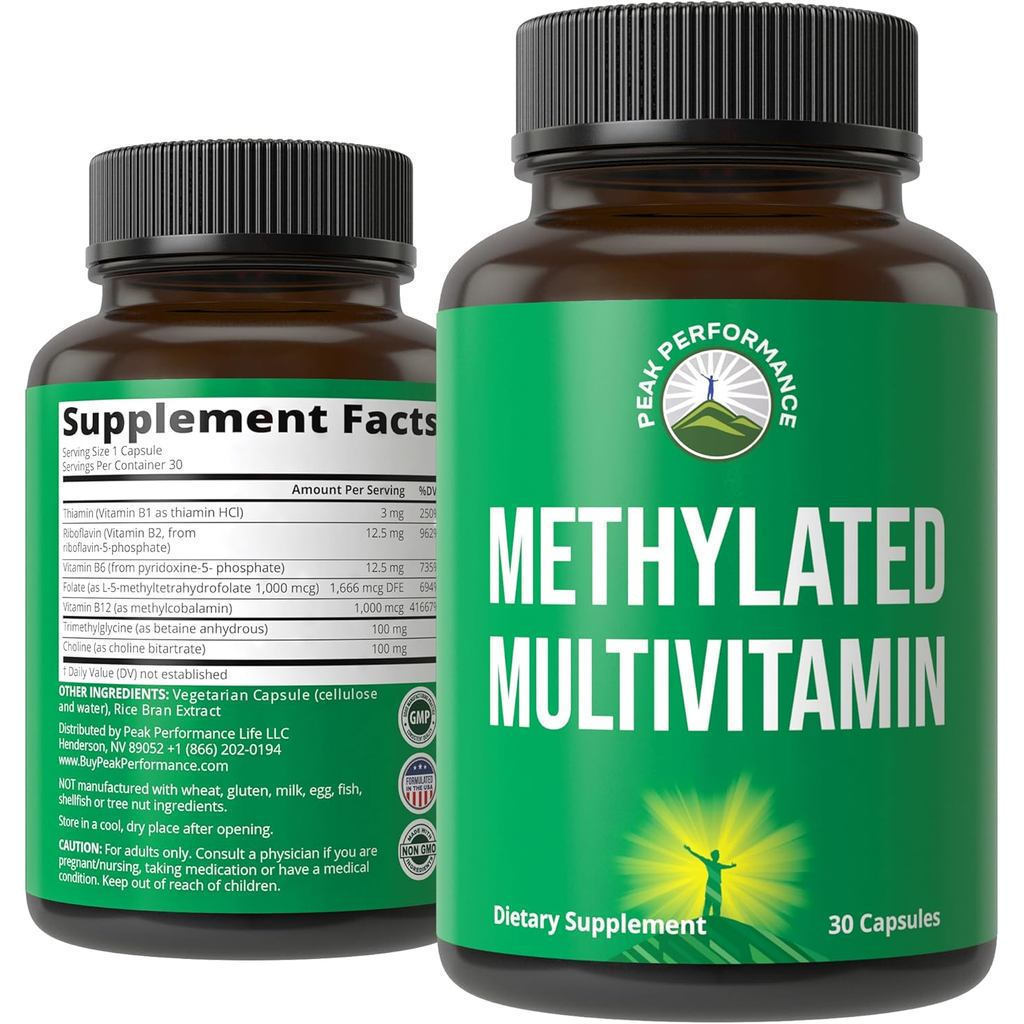 Vitamin tổng hợp Methylated + Bổ sung phức hợp Methylated B. Với Trimethylglyphine (TMG), L Methylfo