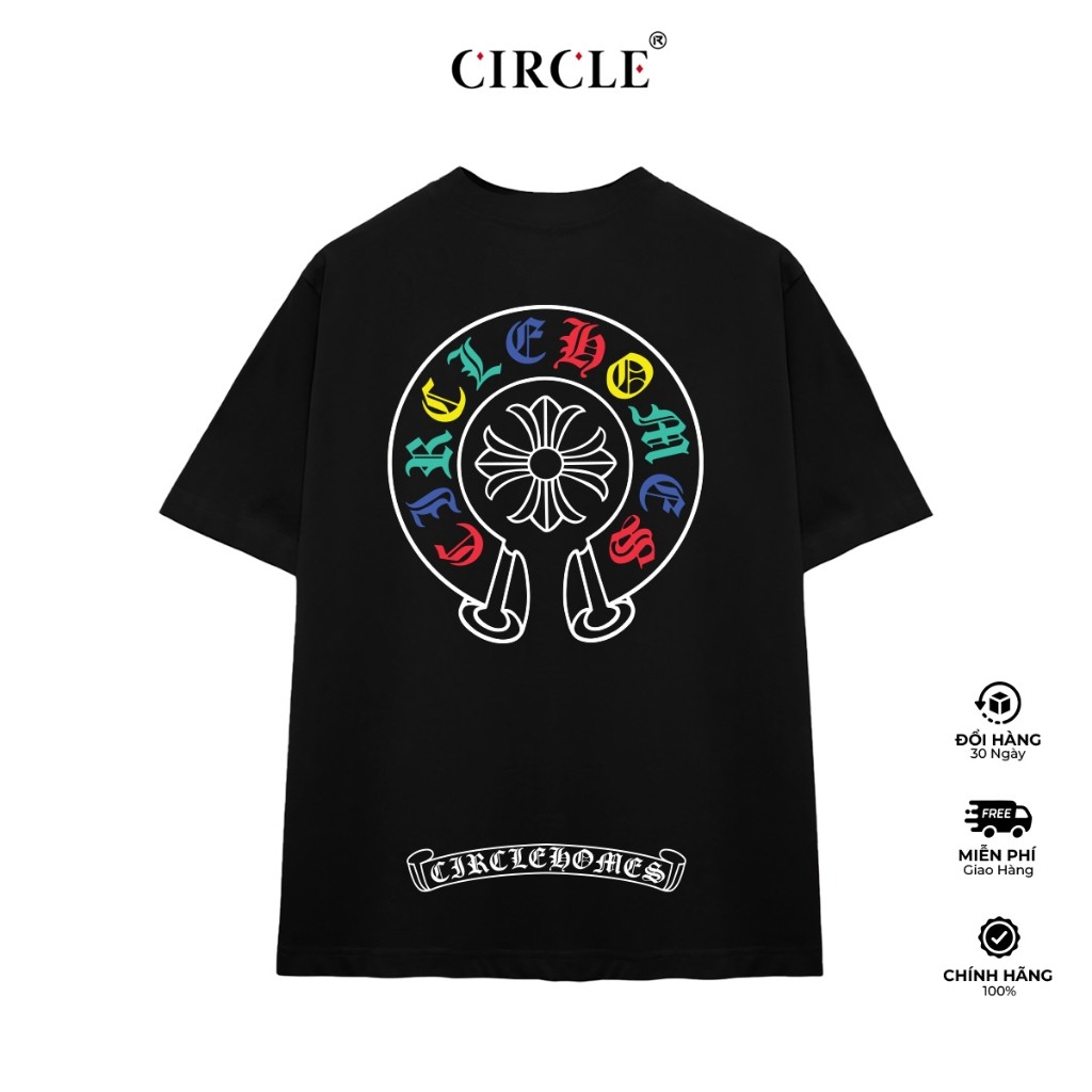[HOT] Áo thun CIRCLE - HOMES MULTICOLOR CIRCLE HOMES Unisex nam nữ cotton cao cấp - THE CIRCLE VN