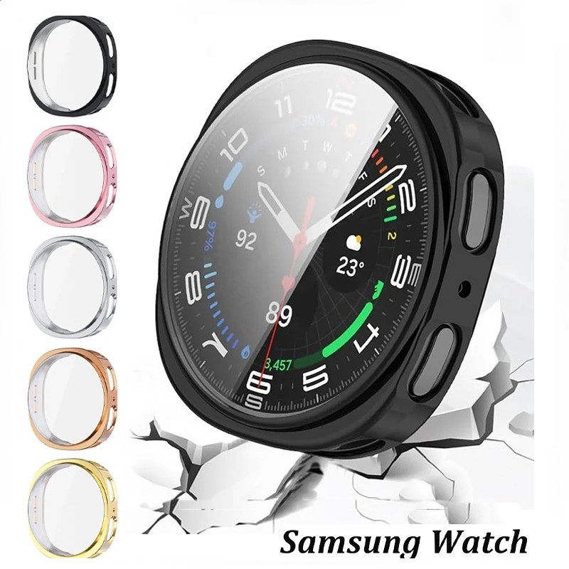 Vỏ bảo vệ màn hình đồng hồ thông minh TPU mềm cho Samsung Galaxy Watch 8 44mm 40mm + Vỏ ốp lưng toàn