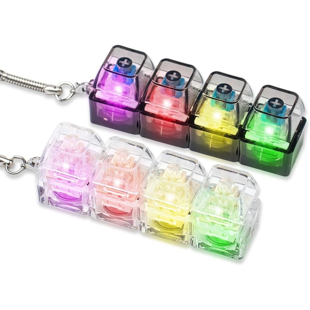 2 Chiếc Bàn Phím Fidget Đồ Chơi Dành Cho Người Lớn Clicker Bàn Phím Bật Sáng, Kem & Clicky Bàn Phím 