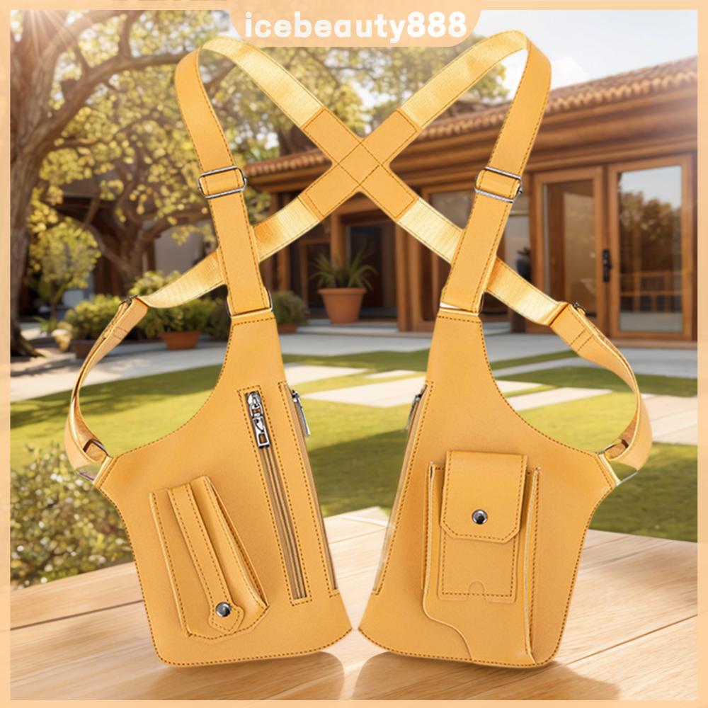 Túi đeo nách hai vai bằng da PU Túi đeo nách nhiều túi Ví đựng túi chống trộm cho nam nữ [icebeauty8