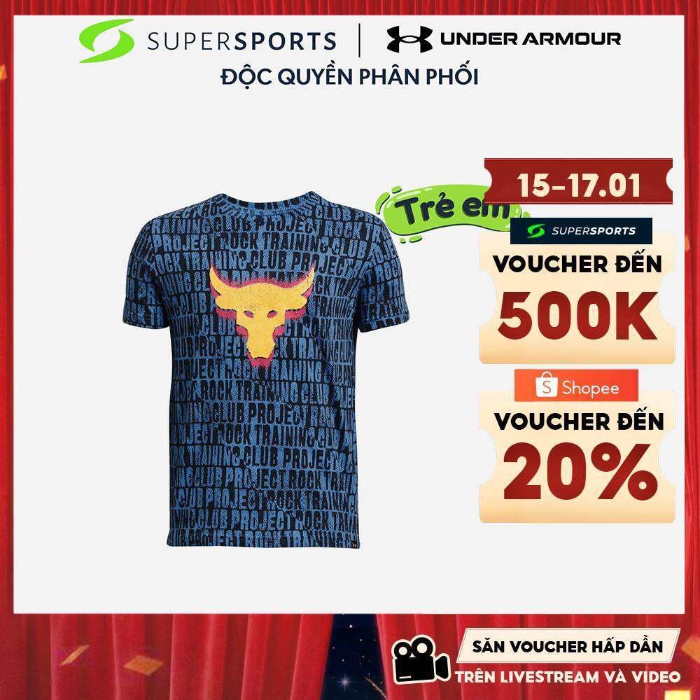 Áo Thun Bé Trai Under Armour Project Rock Bb Pt  - 1382632-444