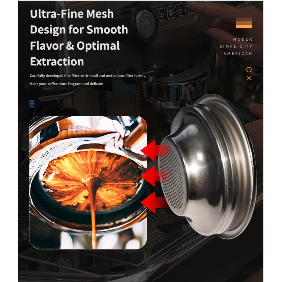 Basket inox 58mm Single Shot - Lọc cafe máy espresso nâng cấp chính hãng