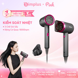 Simplus Pink Máy Sấy Tóc Đa Năng CFJH001 – Công Suất 1250W, 3 Chế Độ Gió - Bảo Hành 1 Năm 1 Đổi 1