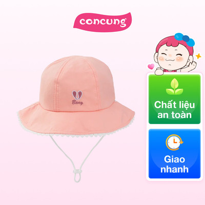 Nón bé gái lớn 3-6Y vành tròn Animo A2510_MN007 (52cm,Hồng)