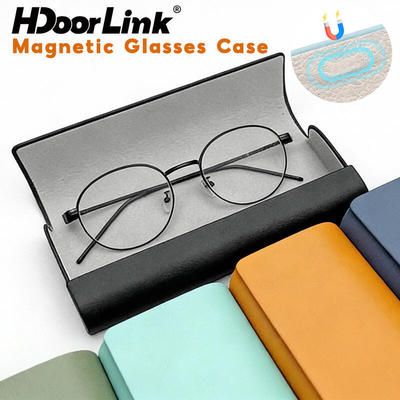 Hộp đựng kính từ tính HdoorLink làm bằng da PU - Bảo vệ kính mắt khi di chuyển