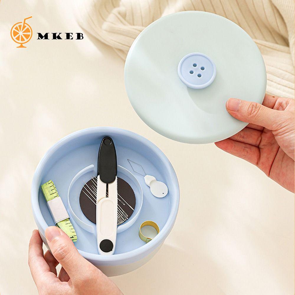 MKEB Hộp Chỉ Kim, Sợi Chỉ Kim May Tay Bộ Hộp May DIY, Tiện Lợi Đa Năng Thimble May Đồ Tổ Chức Du Lịc