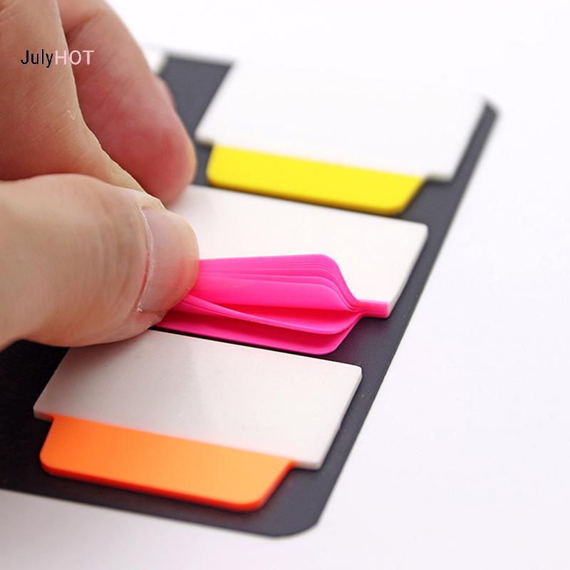 JULYHOT 120 Trang Đơn Giản Trong Suốt Chỉ Số Stiers Nhãn Màu Stiers DIY Stiy Notes Đồ Dùng Học Tập V