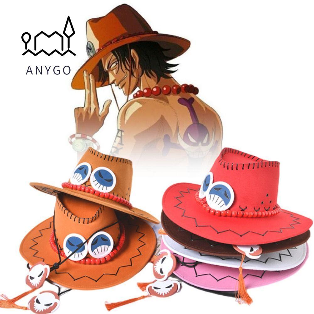 Mũ cối unisex cho người lớn, trang phục cosplay nhân vật One Piece gồm Portgas D. Ace, Trafalgar Law