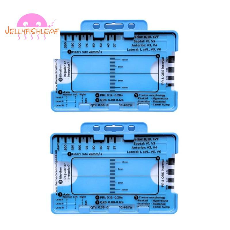 2 CÁI ECG 7 bước Thước ECG Thước 7 bước cho ECG Thước 7 bước ECG Thước đo ECG, Công cụ đánh giá ECG 