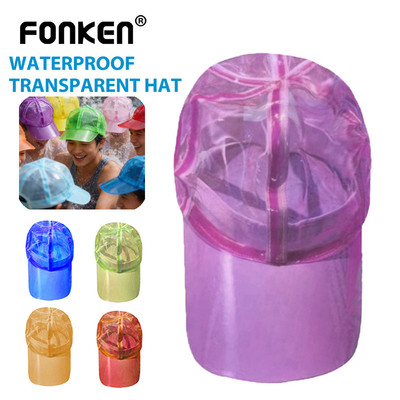 Fonken PVC Mũ Trong Suốt Chống Nắng và Thấm Nước, Điều Chỉnh Vành Phù Hợp Lễ Hội Songkran và Mùa Hè