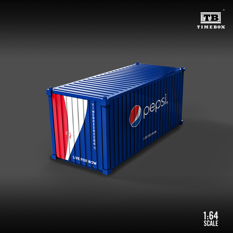 [PRE-ORDER] Mô hình diorama TIME BOX 1:64 64 Alloy 20ft Container-Pepsi Edition TB640117
