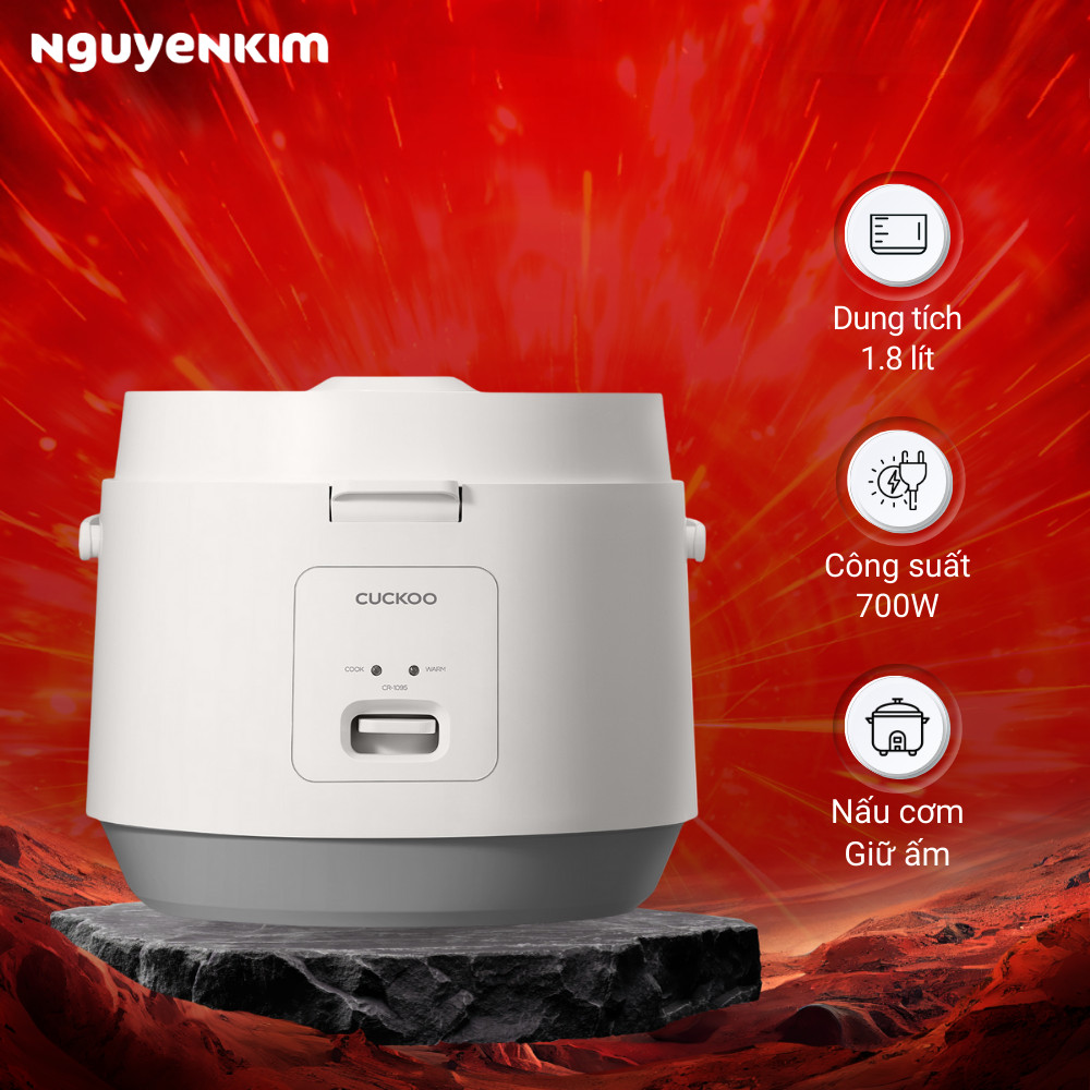 Nồi cơm nắp gài Cuckoo 1.8 lít CR-1095/WHVNCV