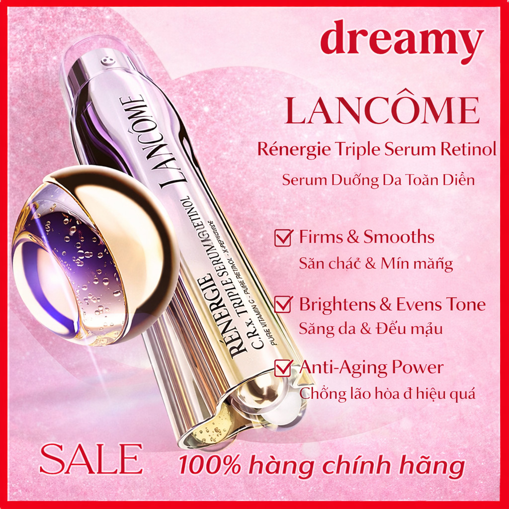 [CHÍNH HÃNG] 𝓛𝓐𝓝𝓒𝓞𝓜𝓔 Rénergie C.R.x. Triple Serum Retinol 50ML – Serum Retinol 3 Trong 1, Chống Lão 