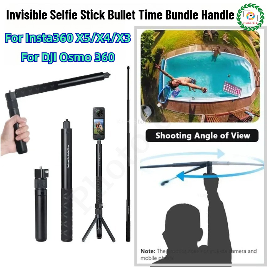 Dành cho Gậy Selfie vô hình Insta360 X5 / Dành cho DJI Osmo 360 Bullet Time Bundle Tay cầm Phụ kiện 