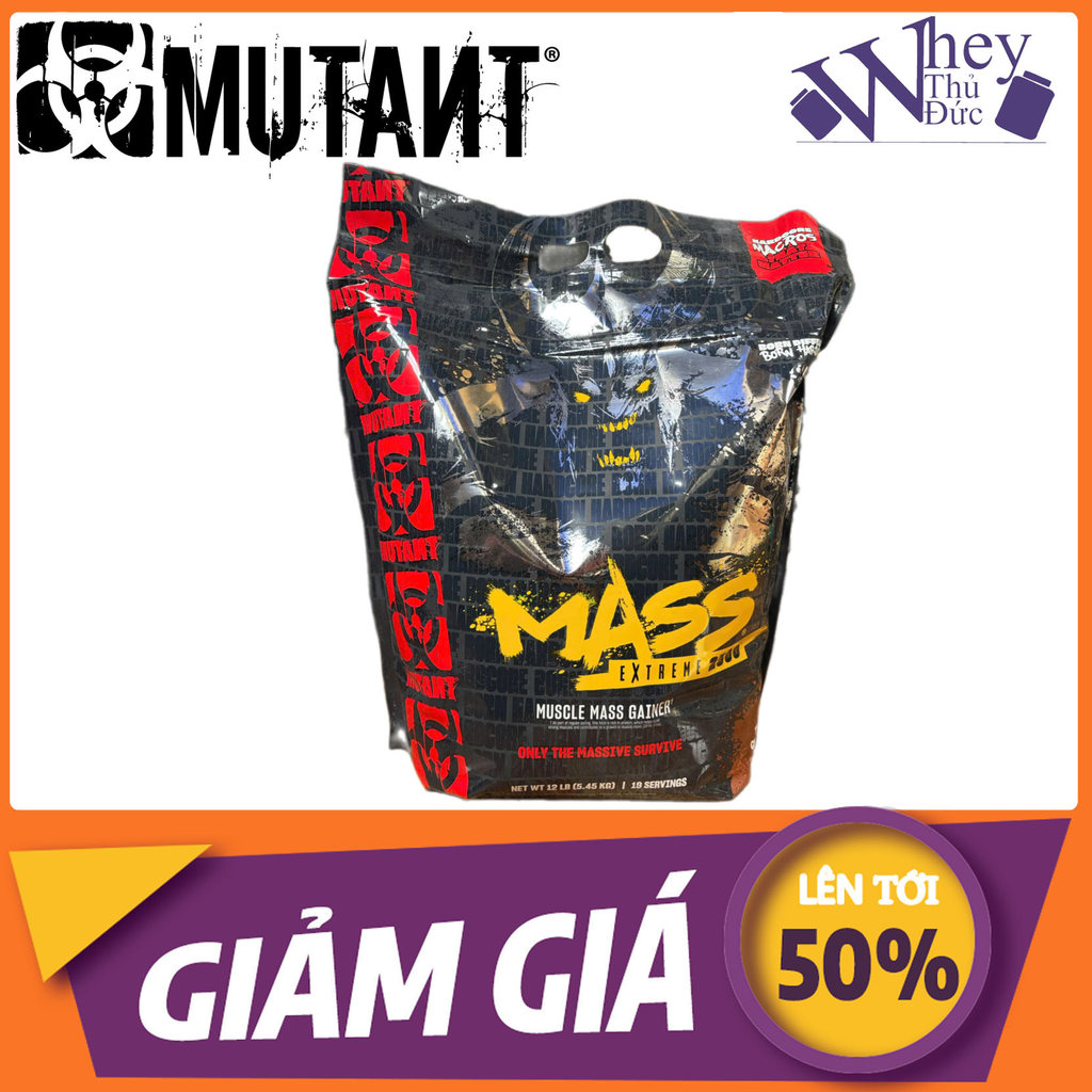 Mutant Mass 2500 XXXTreme 12Lbs vị Cookie – Mass Cao Năng Lượng Cho Người Khó Tăng Cân