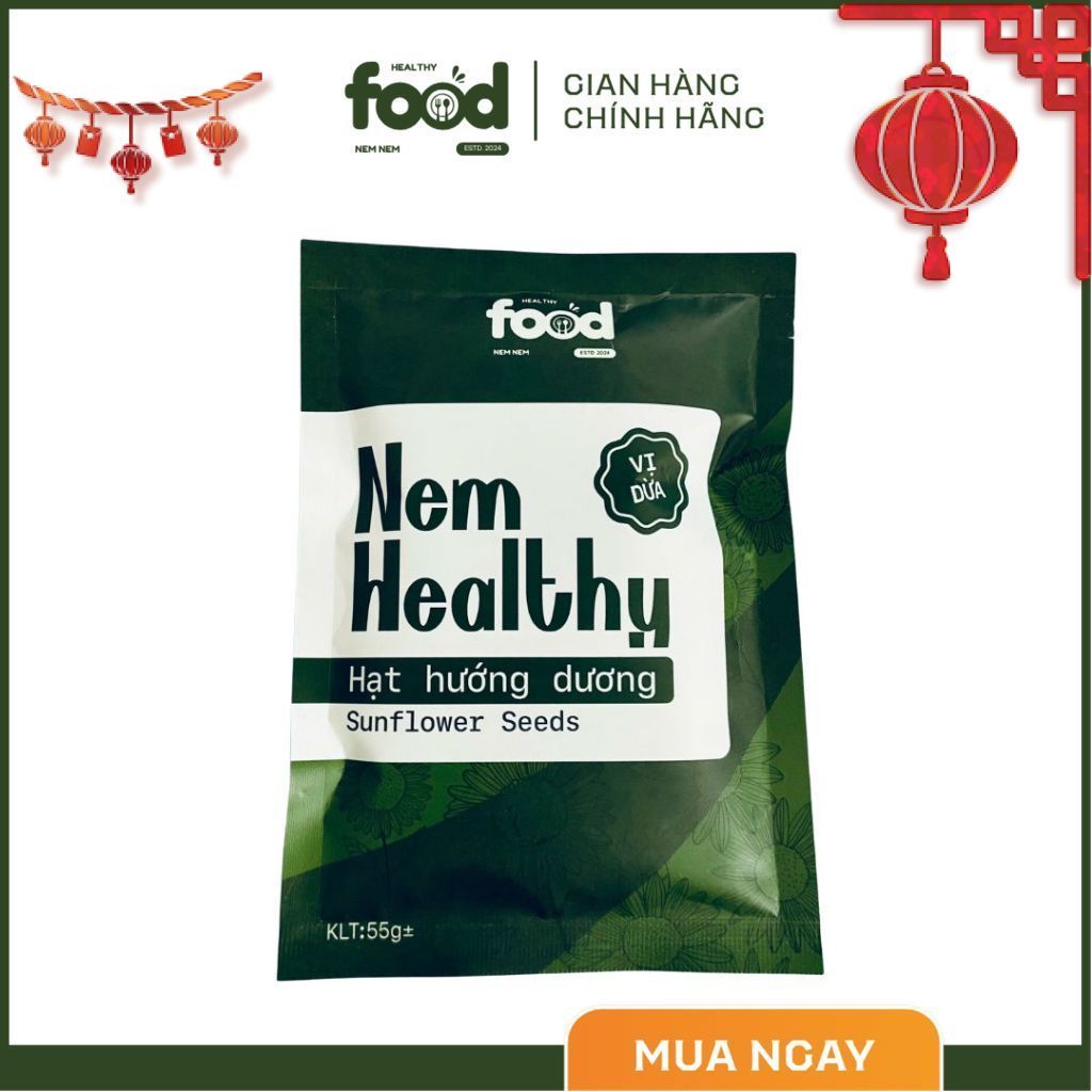Hạt Hướng Dương Vị Dừa Nem Healthy – Snack Ăn Vặt Dinh Dưỡng, Tốt Cho Sức Khỏe | Nem Healthy Food