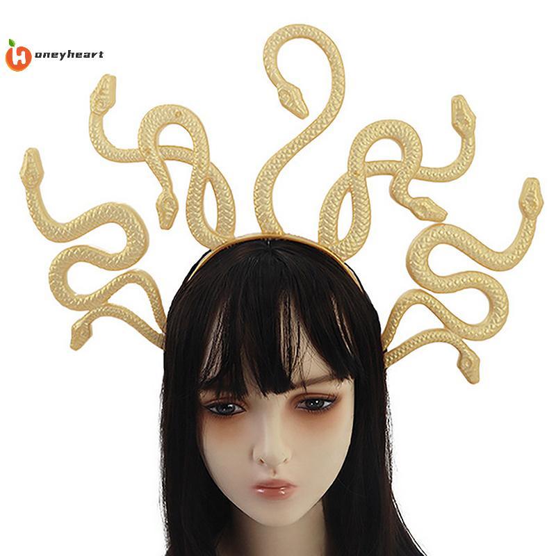 HoneyHeart - Mũ Halloween hình rắn tóc Medusa cho cosplay