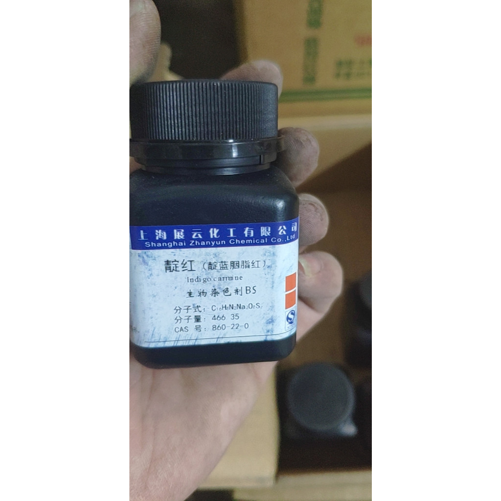 Chất Indigo carmine CAS 860-22-0 C16H8N2Na2O8S2 chỉ thị lọ 25g HCPTN