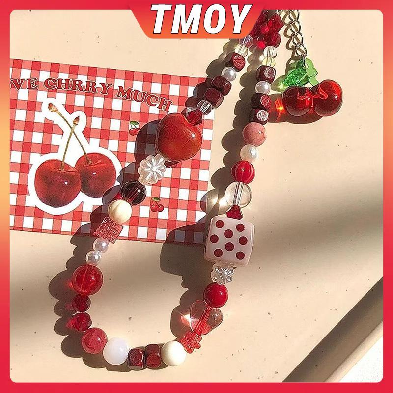 TMOY Anh Đào Mặt Dây Chuyền Điện Thoại Di Động Dây Xích CCD Camera Sling Dây Cổ Alcove Mặt Dây DIY H