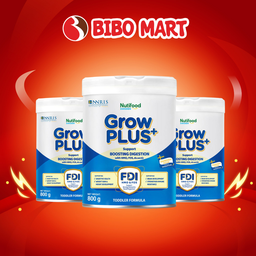Sữa GrowPLUS+ Xanh 1+ Cho Bé 1-2 Tuổi Lon 800g Hỗ Trợ Tiêu Hóa Khỏe Tăng Sức Đề Kháng - Bibomart