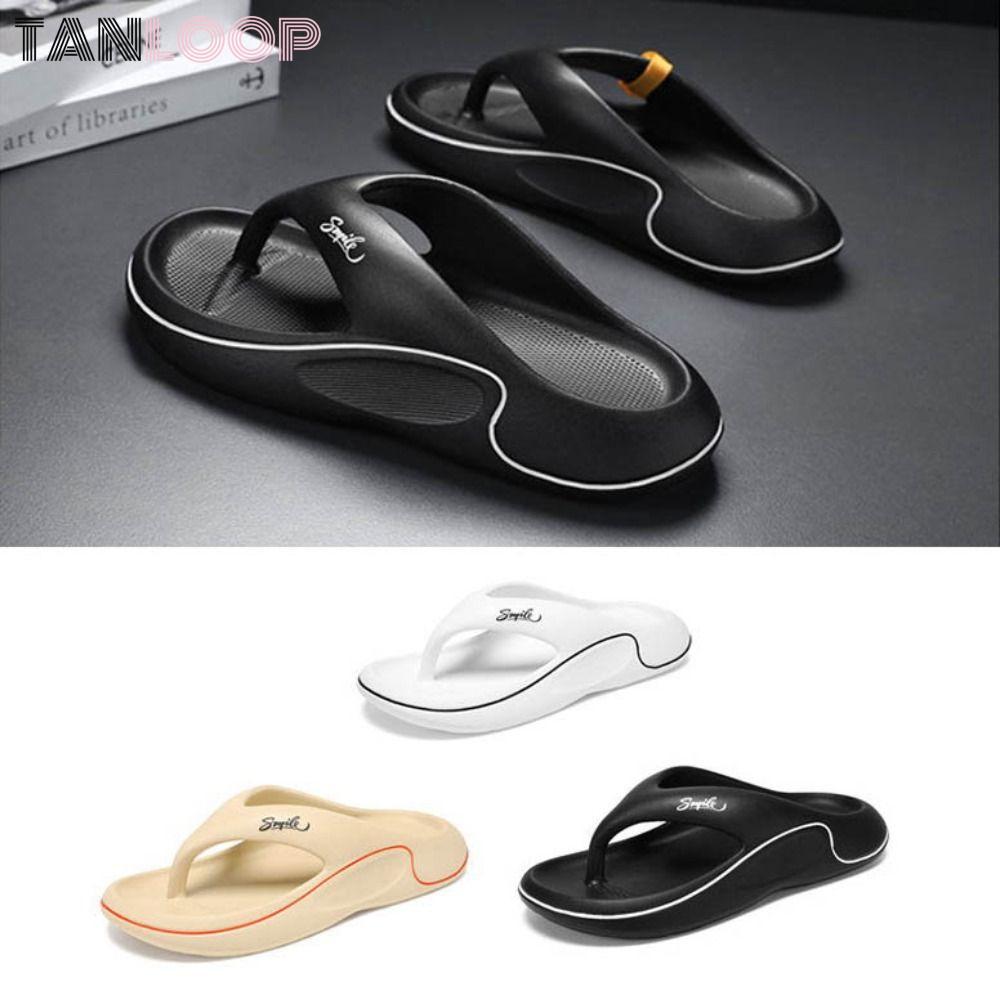 Tanloop Nam, Dép đế mềm EVA, Dép xỏ ngón ngoài trời thời trang phòng tắm chống trượt cho nam
