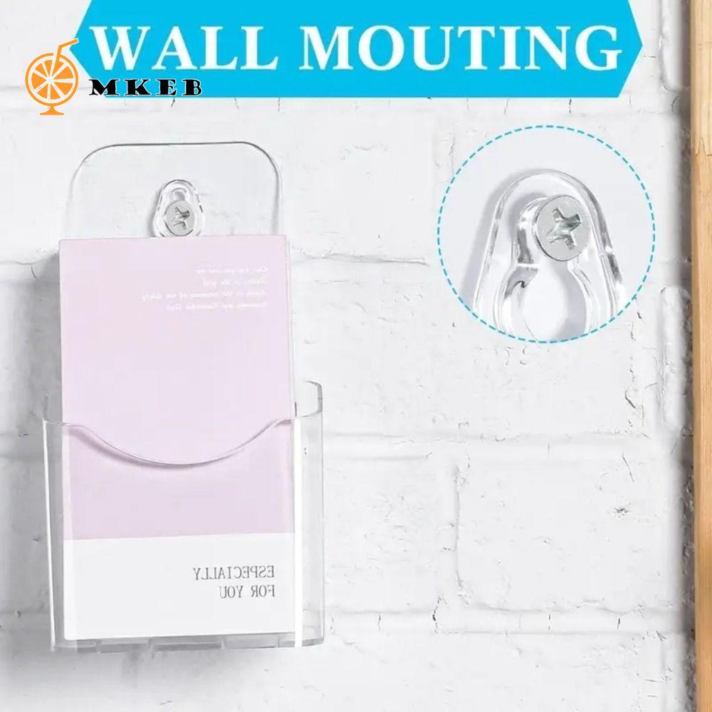 MKEB A6 Brochure Holder, Nhựa Trong Suốt Pamplet Holder, Booklet Countertop Acrylic Di Động Treo Tườ