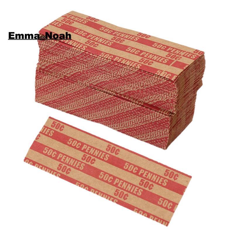 100 mảnh Penny Coin Wrappers Penny Tay áo Penny Giấy phẳng Penny Rolls Wrappers