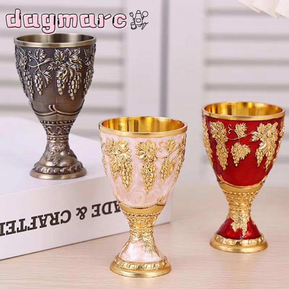 Cốc Vodka DAGMARC, Cốc Rượu Mini 30ml Hợp Kim Retro, Cốc Spirits Phong Cách Cưới Chalices Thủy Tinh 