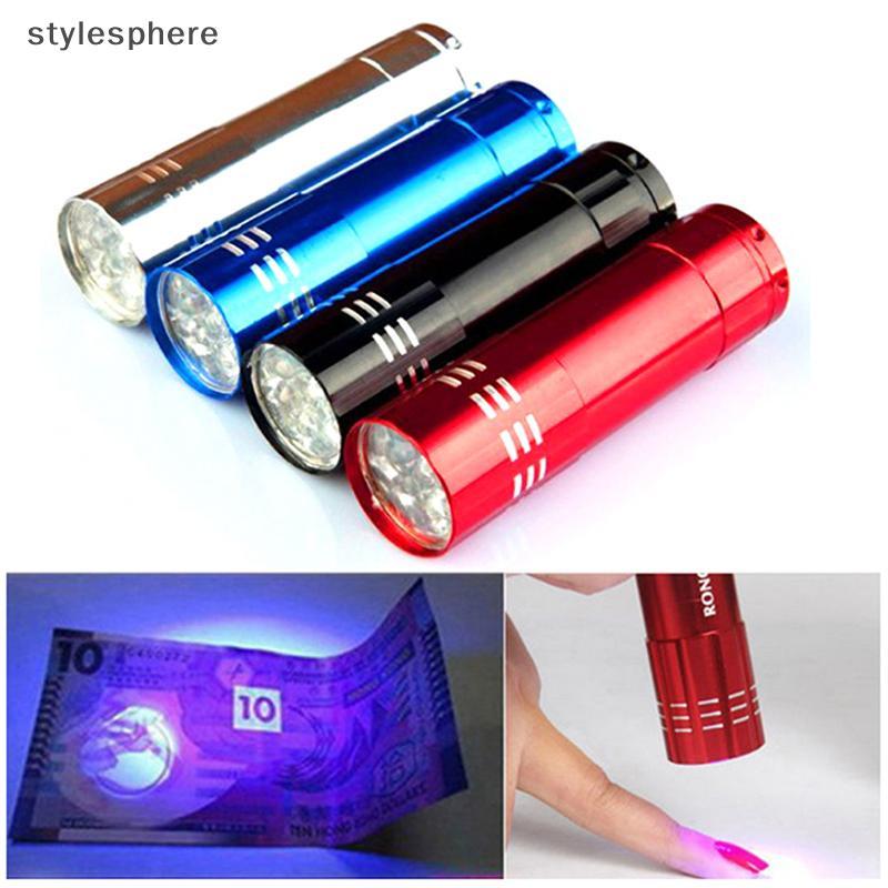 [Sty] Nail Droger Mini 9 Led Verlichting Zaklamp Uv Lamp Draagbare Nail Gel Lamp [th]