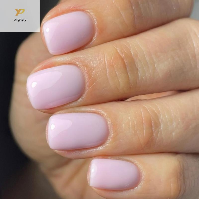 PPY Square Press on Nail Purple Fake Nail Stick on Nail trong 12 kích cỡ 24 chiếc Đầu móng tay kiểu 