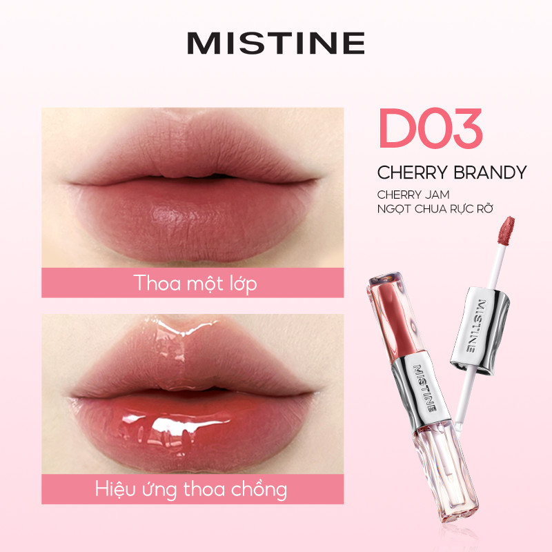 【 Phiên bản nâng cấp 】MISTINE Hai kiểu trang điểm môi Mềm mịn mỏng nhẹ Khóa màu bền lâu Không dễ dính cốc 1.5g+1.5g | BigBuy360 - bigbuy360.vn