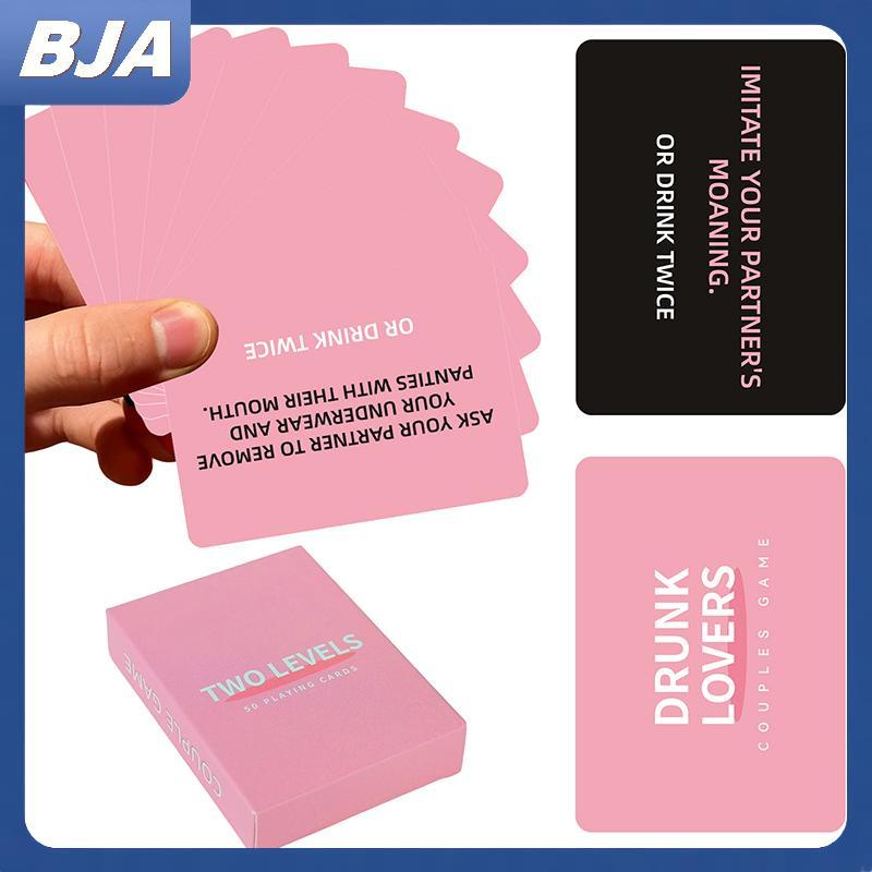 BJA Những người yêu say rượu - Trò chơi cặp đôi Trò chơi bài cho đêm hẹn hò, 50 thẻ trò chơi, Valent