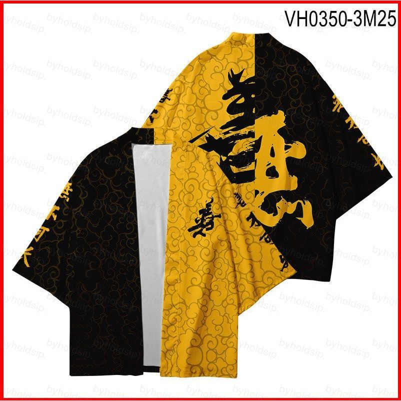Áo Haori Kimono cosplay nhân vật Agatsuma Zenitsu từ Demon Slayer - Thời trang Nhật Bản