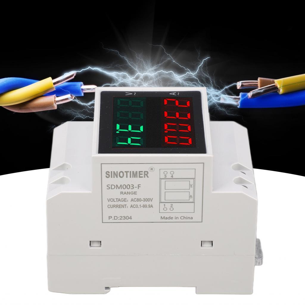 Đồng hồ đo Volt Ampe Vôn kế Ampe kế 0,5in LED Nixie Tube Màn hình 4 chữ số 0,1-99,9A cho gia đình