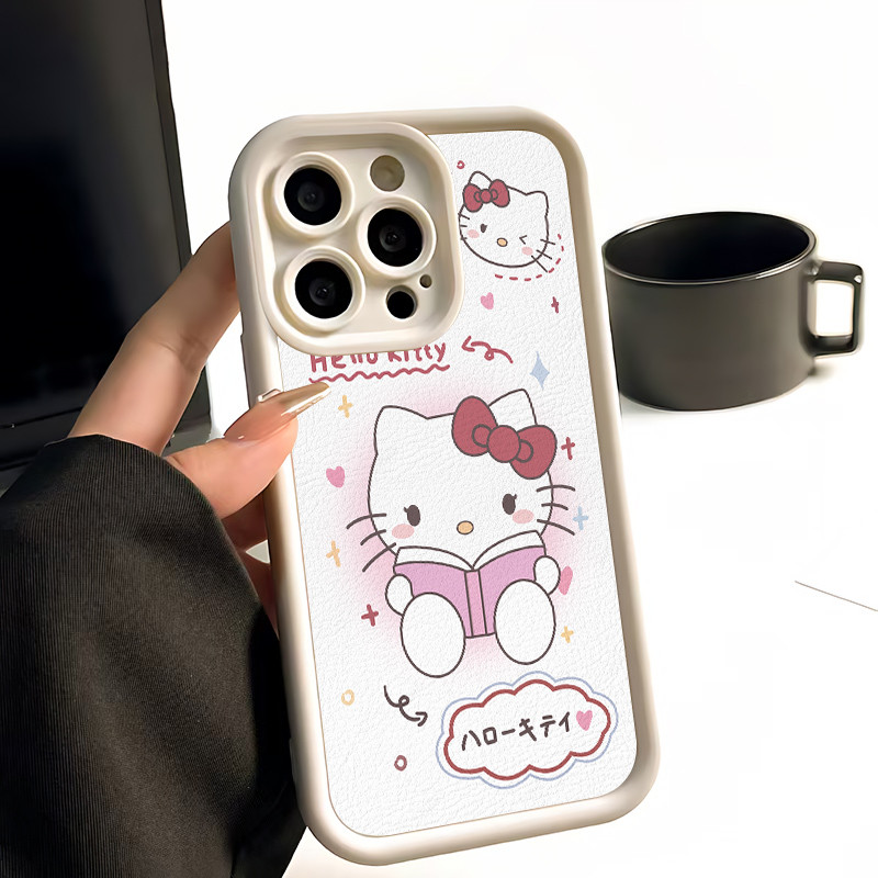 Ốp Lưng cho OPPO A9 2020/A5S/A3S/A3X/A5 pro/A15/A16/A16K/A17 Sách dễ thương Hello Kitty TPU Soft She