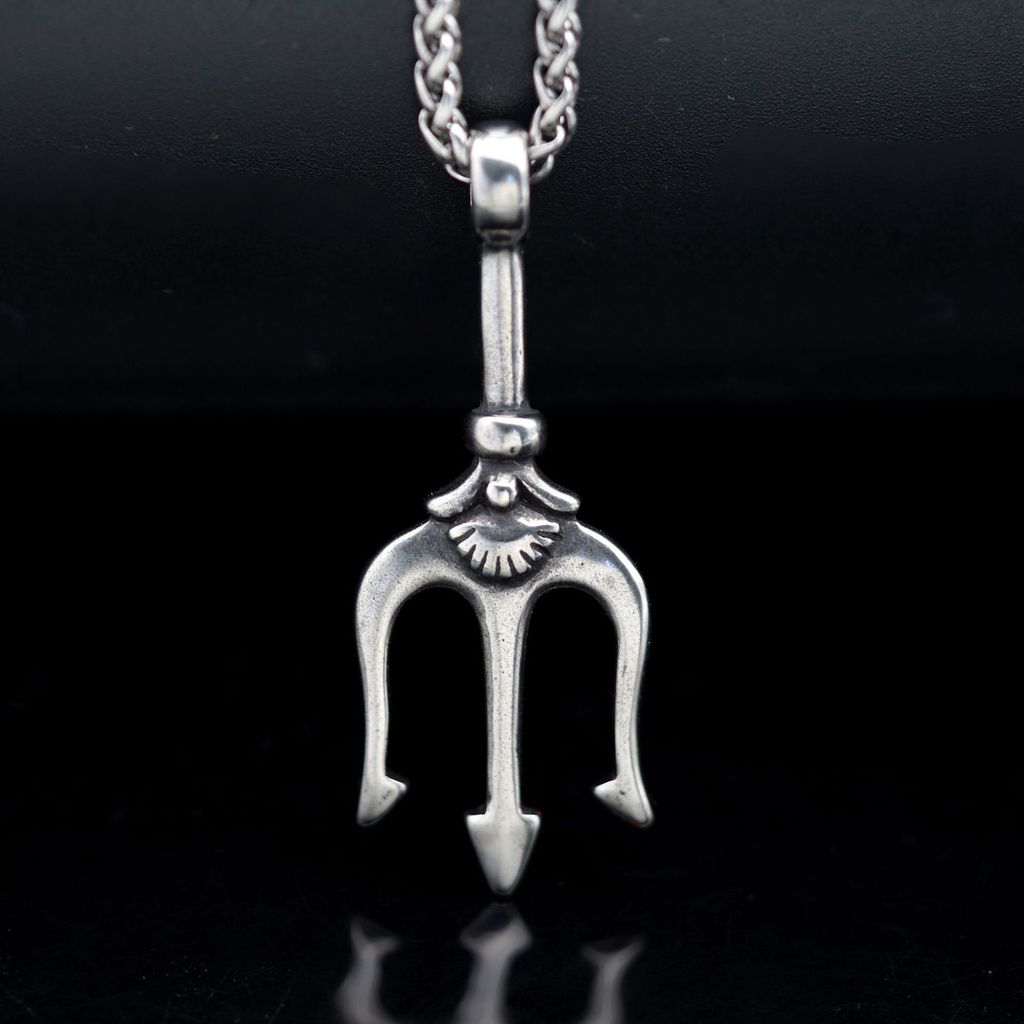 Mặt Dây Chuyền Aquaman Trident Phong Cách Retro, Thiết Kế Đơn Giản, Phù Hợp Thời Trang Punk cho Nam 