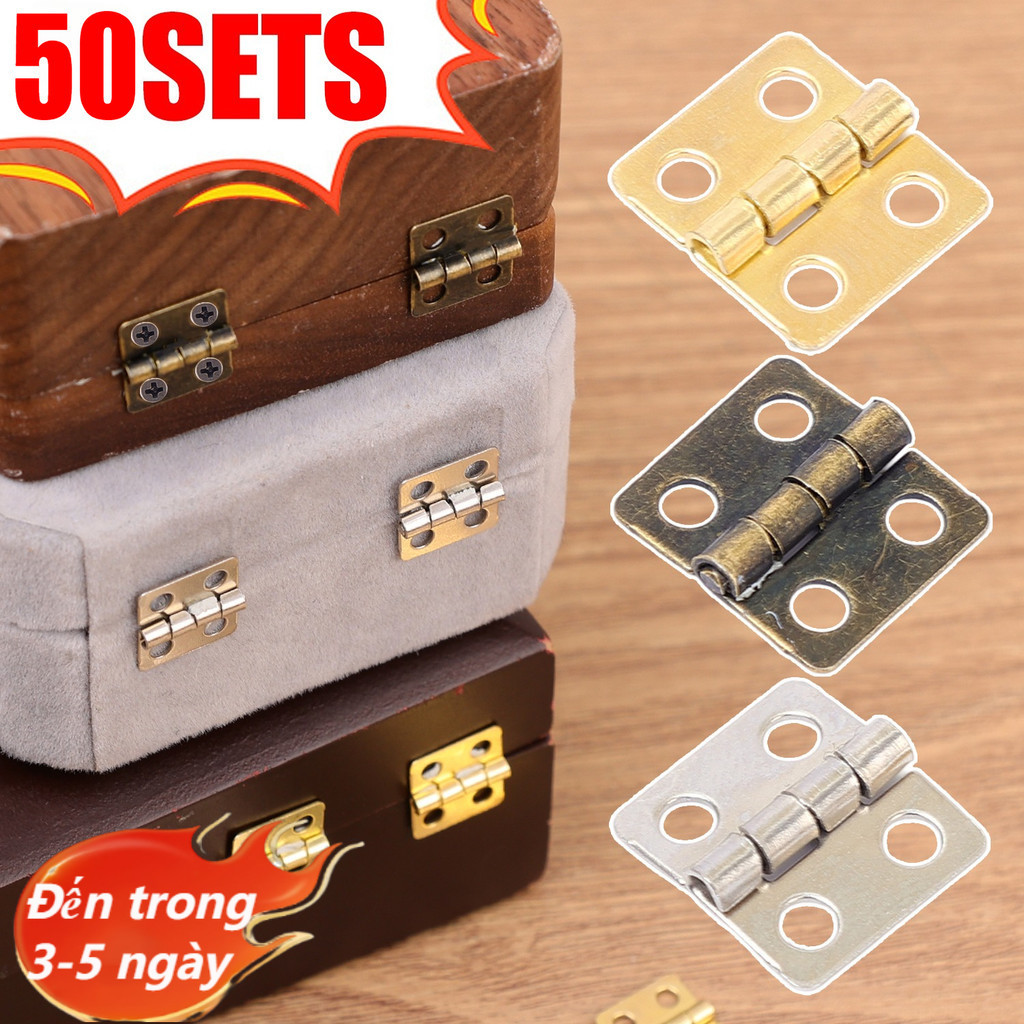 [3-5 ngày đến] 10-50 Bộ Bản lề nhỏ gọn bằng sắt bền bỉ | Thiết kế lỗ lớn 3 Inch Yuan Jiao | Cửa Sổ T