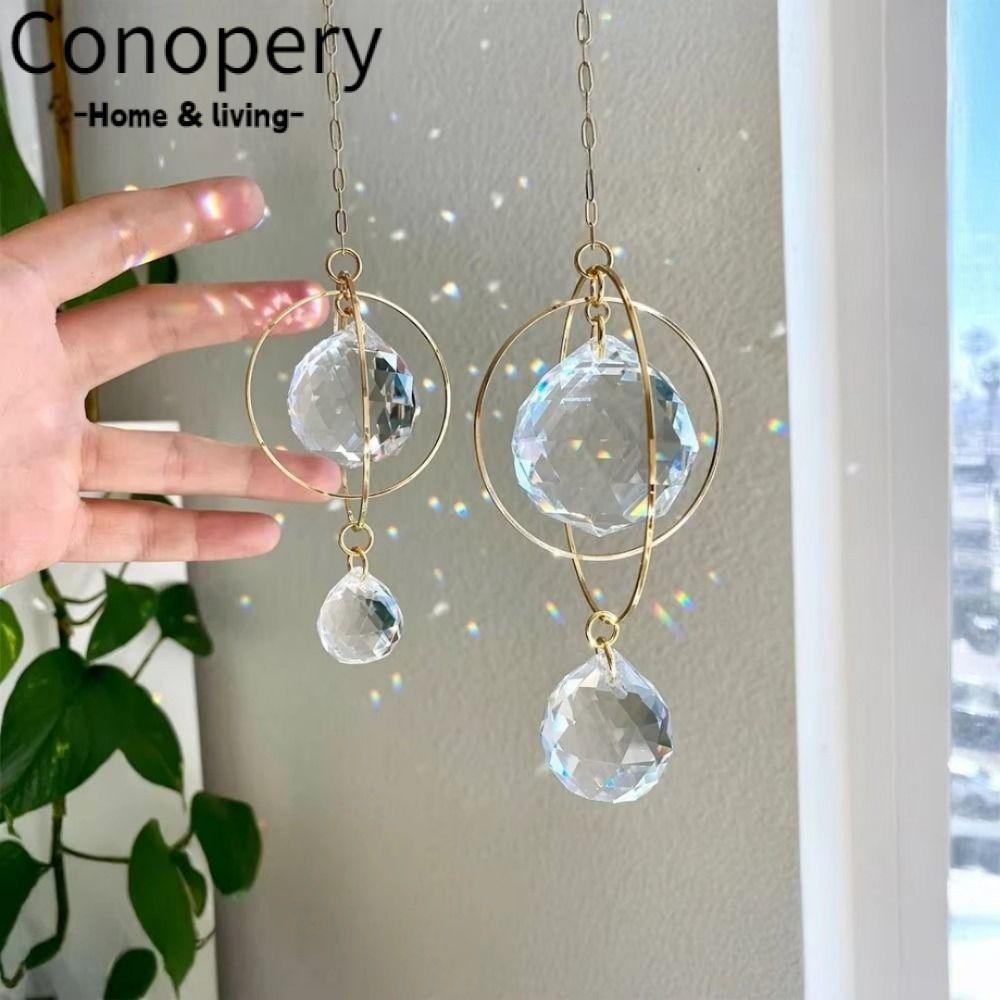 CONOPERY Crystal Sun Catcher, Galaxy Kim Loại Trang Trí Xe Hơi Trang Sức Pha Lê, Suncatcher Làm Vườn
