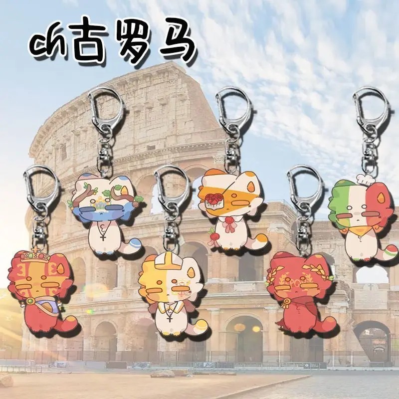 Móc khóa Countryhuman Country Humans Anime China Russia France Britain Acrylic Mica trang trí cặp sá