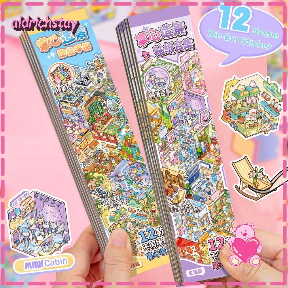 EXODUS Die-Cut Scene Sticker, PET Visual Stacking Miniature Scenery Collection Volume, Fun Giải Nén 