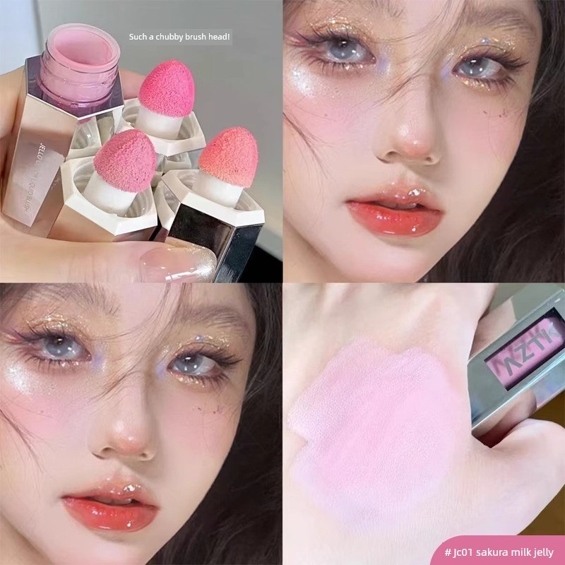 AZTK Lỏng Blush Lỏng Mở Rộng Thu Nhỏ Không Khí Mờ Sửa Chữa Làm Sáng Tăng Cường Làn Da Blush Xanh Chí