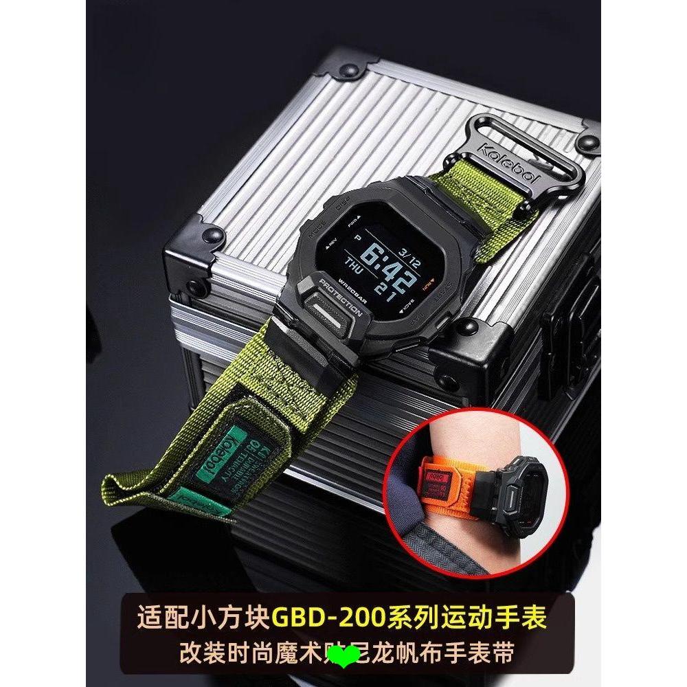 Dây đeo Thích hợp cho Casio GBD-200-1 / GBD-200SM Phụ kiện dây đeo đồng hồ bằng vải Nylon Velcro đượ